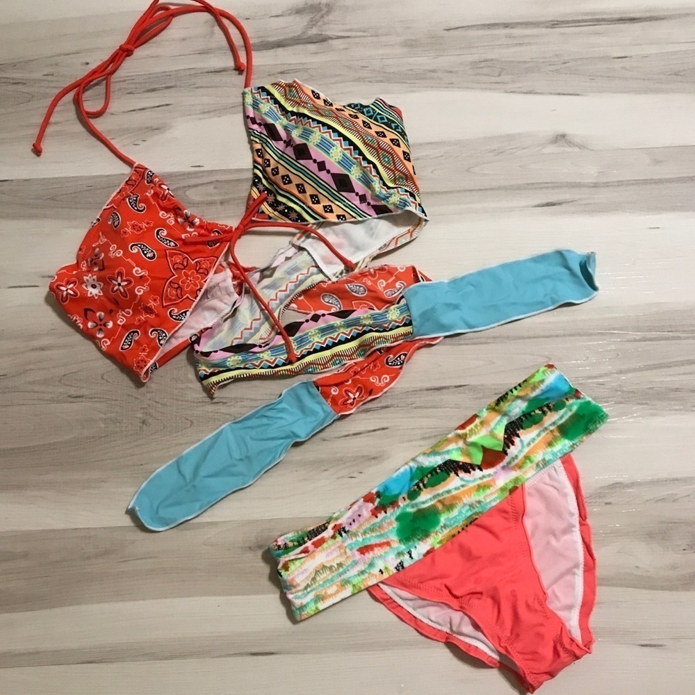 boho Paisley print bikini swimsuit. - Picture 5 of 7
